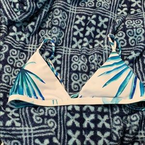 Shein Palm Leaves Bathing Suit Top